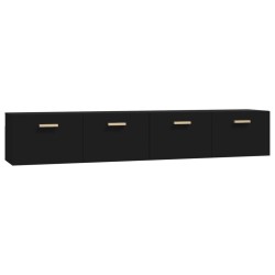 vidaXL Wandschränke 2 Stk. Schwarz 100x36,5x35 cm Holzwerkstoff