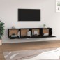 vidaXL Wandschränke 2 Stk. Schwarz 100x36,5x35 cm Holzwerkstoff vidaXL Wandschränke 2 Stk. Schwarz 100x36,5x35 cm Holzwerkstoff