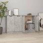 vidaXL Sideboards 2 Stk Betongrau 60x30x70 cm Holzwerkstoff vidaXL Sideboards 2 Stk Betongrau 60x30x70 cm Holzwerkstoff