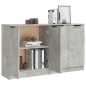 vidaXL Sideboards 2 Stk Betongrau 60x30x70 cm Holzwerkstoff vidaXL Sideboards 2 Stk Betongrau 60x30x70 cm Holzwerkstoff