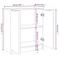 vidaXL Sideboards 2 Stk Betongrau 60x30x70 cm Holzwerkstoff vidaXL Sideboards 2 Stk Betongrau 60x30x70 cm Holzwerkstoff
