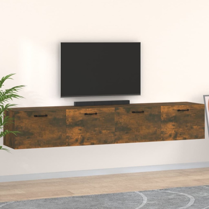 vidaXL Wandschränke 2 Stk. Räuchereiche 100x36,5x35 cm Holzwerkstoff vidaXL Wandschränke 2 Stk. Räuchereiche 100x36,5x35 cm Holzwerkstoff