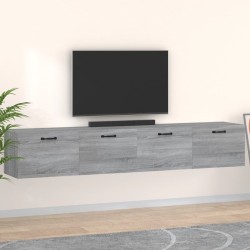 vidaXL Wandschränke 2 Stk. Grau Sonoma 100x36,5x35 cm Holzwerkstoff