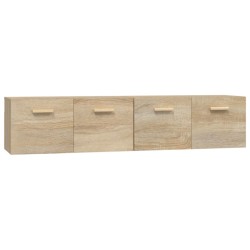 vidaXL Wandschränke 2 Stk. Sonoma-Eiche 80x35x36,5 cm Holzwerkstoff