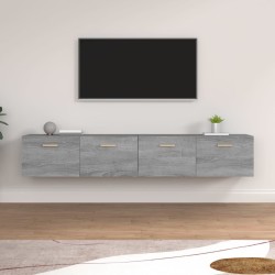 vidaXL Wandschränke 2 Stk. Grau Sonoma 100x36,5x35 cm Holzwerkstoff
