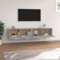 vidaXL Wandschränke 2 Stk. Grau Sonoma 100x36,5x35 cm Holzwerkstoff vidaXL Wandschränke 2 Stk. Grau Sonoma 100x36,5x35 cm Holzwerkstoff