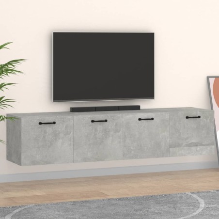 vidaXL Wandschränke 2 Stk. Betongrau 60x36,5x35 cm Holzwerkstoff