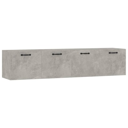 vidaXL Wandschränke 2 Stk. Betongrau 60x36,5x35 cm Holzwerkstoff