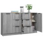 vidaXL Sideboards 2 Stk. Grau Sonoma 60x30x70 cm Holzwerkstoff vidaXL Sideboards 2 Stk. Grau Sonoma 60x30x70 cm Holzwerkstoff