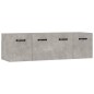 vidaXL Wandschränke 2 Stk. Betongrau 80x35x36,5 cm Holzwerkstoff