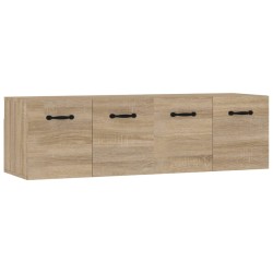 vidaXL Wandschränke 2 Stk. Sonoma-Eiche 80x35x36,5 cm Holzwerkstoff