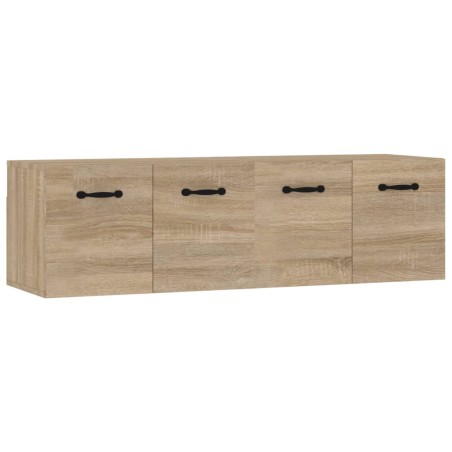 vidaXL Wandschränke 2 Stk. Sonoma-Eiche 80x35x36,5 cm Holzwerkstoff