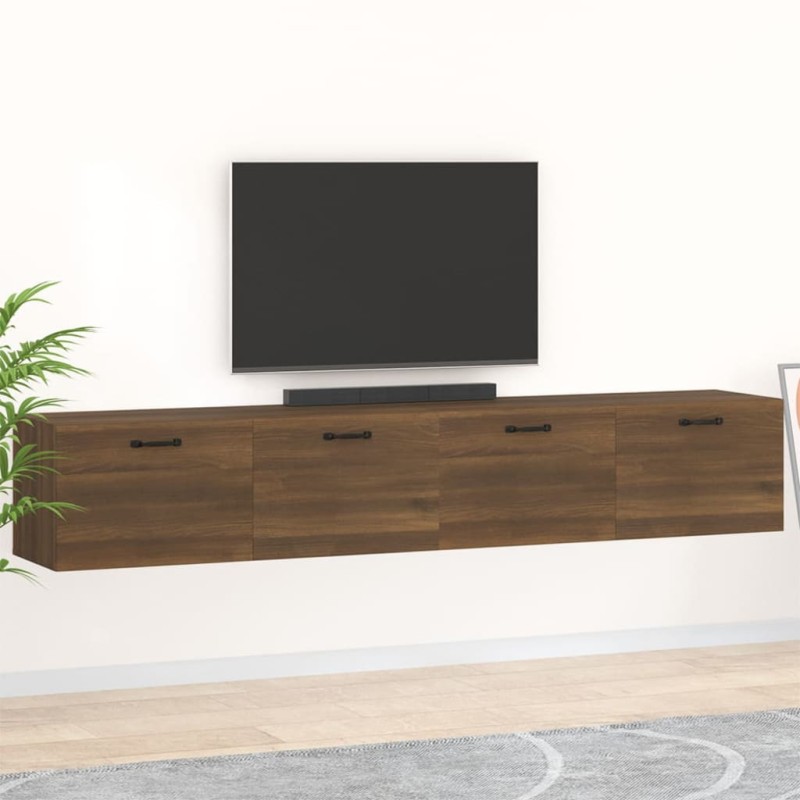 vidaXL Wandschränke 2 Stk. Braun Eichen-Optik 100x36,5x35 cm vidaXL Wandschränke 2 Stk. Braun Eichen-Optik 100x36,5x35 cm