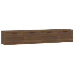 vidaXL Wandschränke 2 Stk. Braun Eichen-Optik 100x36,5x35 cm