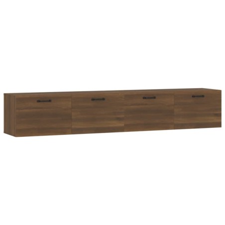 vidaXL Wandschränke 2 Stk. Braun Eichen-Optik 100x36,5x35 cm