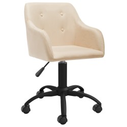 Esszimmerstühle 2 Stk. Drehbar Creme Stoff