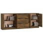 vidaXL 3-tlg. Sideboard Räuchereiche Holzwerkstoff vidaXL 3-tlg. Sideboard Räuchereiche Holzwerkstoff
