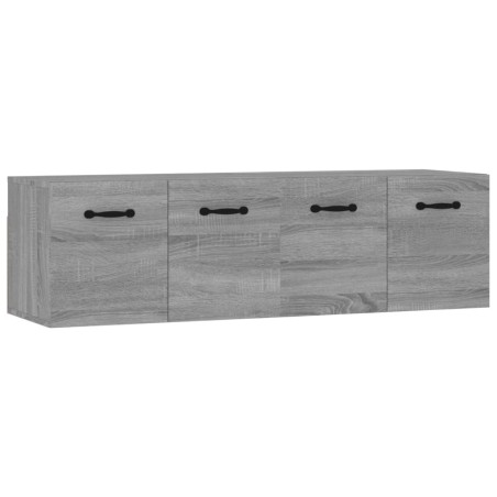 vidaXL Wandschränke 2 Stk. Grau Sonoma 80x35x36,5 cm Holzwerkstoff