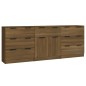 vidaXL 3-tlg. Sideboard Braun Eiche-Optik Holzwerkstoff vidaXL 3-tlg. Sideboard Braun Eiche-Optik Holzwerkstoff