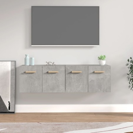 vidaXL Wandschränke 2 Stk. Betongrau 60x36,5x35 cm Holzwerkstoff