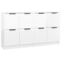 vidaXL Sideboards 2 Stk. Hochglanz-Weiß 60x30x70 cm Holzwerkstoff vidaXL Sideboards 2 Stk. Hochglanz-Weiß 60x30x70 cm Holzwerkstoff