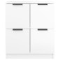 vidaXL Sideboards 2 Stk. Hochglanz-Weiß 60x30x70 cm Holzwerkstoff vidaXL Sideboards 2 Stk. Hochglanz-Weiß 60x30x70 cm Holzwerkstoff