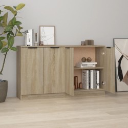 vidaXL Sideboards 2 Stk. Sonoma Eiche 60x30x70 cm Holzwerkstoff