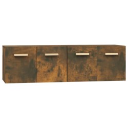 vidaXL Wandschränke 2 Stk. Räuchereiche 60x36,5x35 cm Holzwerkstoff