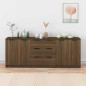 vidaXL 3-tlg. Sideboard Braun Eiche-Optik Holzwerkstoff vidaXL 3-tlg. Sideboard Braun Eiche-Optik Holzwerkstoff