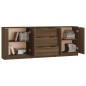 vidaXL 3-tlg. Sideboard Braun Eiche-Optik Holzwerkstoff vidaXL 3-tlg. Sideboard Braun Eiche-Optik Holzwerkstoff