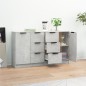 vidaXL Sideboards 2 Stk. Betongrau 60x30x70 cm Holzwerkstoff vidaXL Sideboards 2 Stk. Betongrau 60x30x70 cm Holzwerkstoff