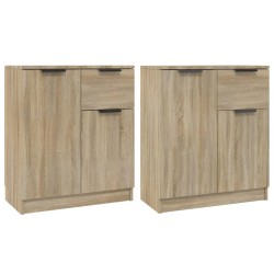 vidaXL Sideboards 2 Stk. Sonoma-Eiche 60x30x70 cm Holzwerkstoff
