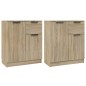 vidaXL Sideboards 2 Stk. Sonoma-Eiche 60x30x70 cm Holzwerkstoff vidaXL Sideboards 2 Stk. Sonoma-Eiche 60x30x70 cm Holzwerkstoff