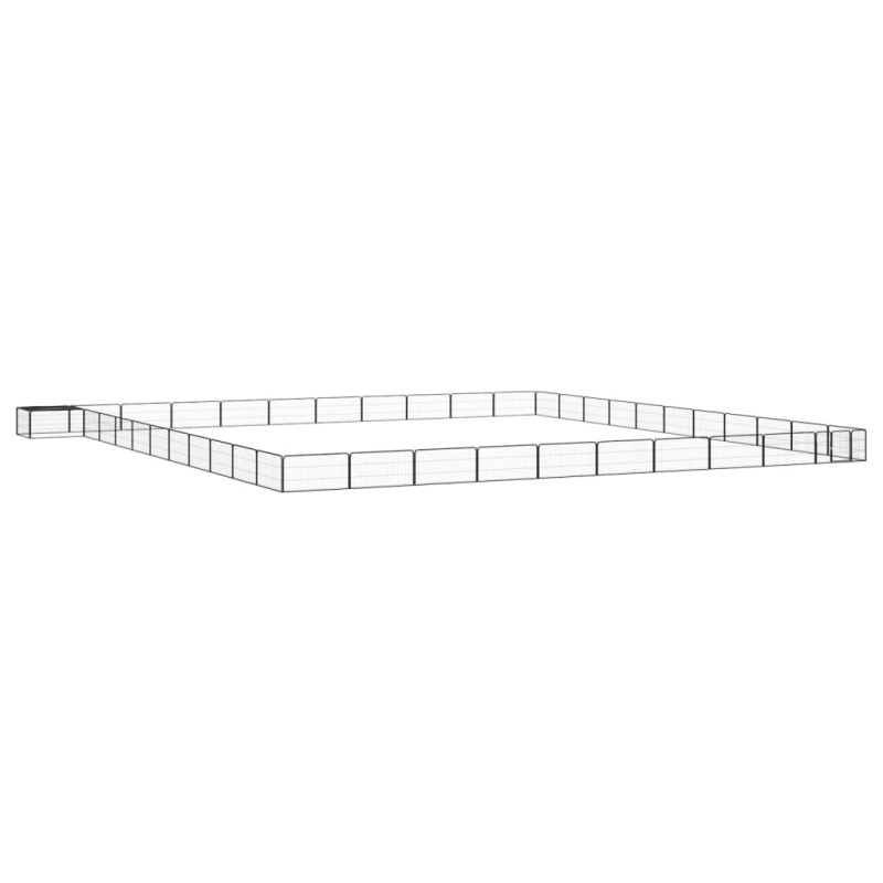 vidaXL 44-tlg. Hundelaufstall Schwarz 100x50cm Stahl Pulverbeschichtet vidaXL 44-tlg. Hundelaufstall Schwarz 100x50cm Stahl Pulverbeschichtet