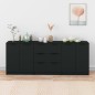 vidaXL 3-tlg. Sideboard-Set Schwarz Holzwerkstoff vidaXL 3-tlg. Sideboard-Set Schwarz Holzwerkstoff
