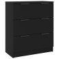 vidaXL 3-tlg. Sideboard-Set Schwarz Holzwerkstoff vidaXL 3-tlg. Sideboard-Set Schwarz Holzwerkstoff