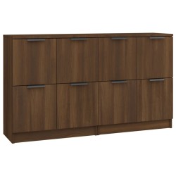 vidaXL Sideboards 2 Stk. Braun Eichen-Optik 60x30x70 cm Holzwerkstoff
