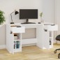 vidaXL Schreibtisch mit Beistellschrank Weiß Holzwerkstoff vidaXL Schreibtisch mit Beistellschrank Weiß Holzwerkstoff