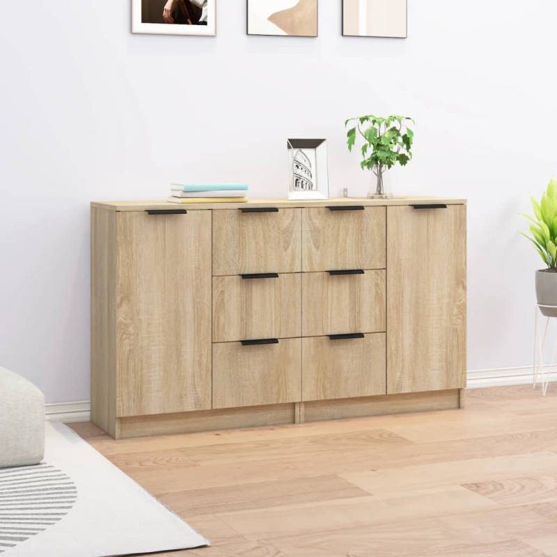 vidaXL Sideboards 2 Stk. Sonoma-Eiche 60x30x70 cm Holzwerkstoff vidaXL Sideboards 2 Stk. Sonoma-Eiche 60x30x70 cm Holzwerkstoff