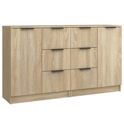 vidaXL Sideboards 2 Stk. Sonoma-Eiche 60x30x70 cm Holzwerkstoff