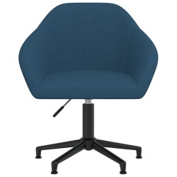 Esszimmerstuhl Drehbar Blau Samt