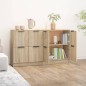 vidaXL Sideboards 2 Stk. Sonoma Eiche 60x30x70 cm Holzwerkstoff vidaXL Sideboards 2 Stk. Sonoma Eiche 60x30x70 cm Holzwerkstoff