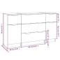 vidaXL 3-tlg. Sideboard-Set Braun Eichen-Optik Holzwerkstoff vidaXL 3-tlg. Sideboard-Set Braun Eichen-Optik Holzwerkstoff