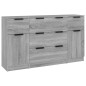 vidaXL 3-tlg. Sideboard-Set Grau Sonoma Holzwerkstoff vidaXL 3-tlg. Sideboard-Set Grau Sonoma Holzwerkstoff