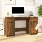 vidaXL Schreibtisch mit Beistellschrank Räuchereiche Holzwerkstoff vidaXL Schreibtisch mit Beistellschrank Räuchereiche Holzwerkstoff