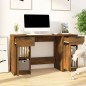 vidaXL Schreibtisch mit Beistellschrank Räuchereiche Holzwerkstoff vidaXL Schreibtisch mit Beistellschrank Räuchereiche Holzwerkstoff