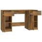 vidaXL Schreibtisch mit Beistellschrank Räuchereiche Holzwerkstoff vidaXL Schreibtisch mit Beistellschrank Räuchereiche Holzwerkstoff