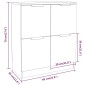 vidaXL Sideboards 2 Stk Betongrau 60x30x70 cm Holzwerkstoff vidaXL Sideboards 2 Stk Betongrau 60x30x70 cm Holzwerkstoff