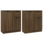 vidaXL Sideboards 2 Stk. Braun Eichen-Optik 60x30x70 cm Holzwerkstoff vidaXL Sideboards 2 Stk. Braun Eichen-Optik 60x30x70 cm Holzwerkstoff