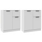vidaXL Sideboards 2 Stk. Weiß 60x30x70 cm Holzwerkstoff vidaXL Sideboards 2 Stk. Weiß 60x30x70 cm Holzwerkstoff